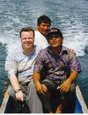 Rod and Benigno in cayuco