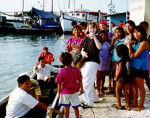 Steph with a group of Kuna