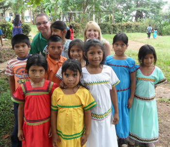 Randy and Lynne Forsyth at the Soloy Indian School