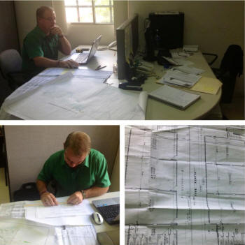 Randy working the "plans"